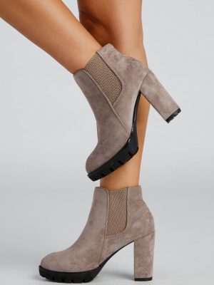 Elevated And Edgy Lug Sole Booties
