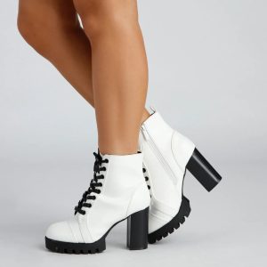 Feelin' Bold Lace-Up Booties