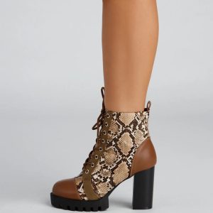 Sassy N' Fierce Snake Lug Booties