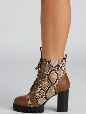 Sassy N' Fierce Snake Lug Booties