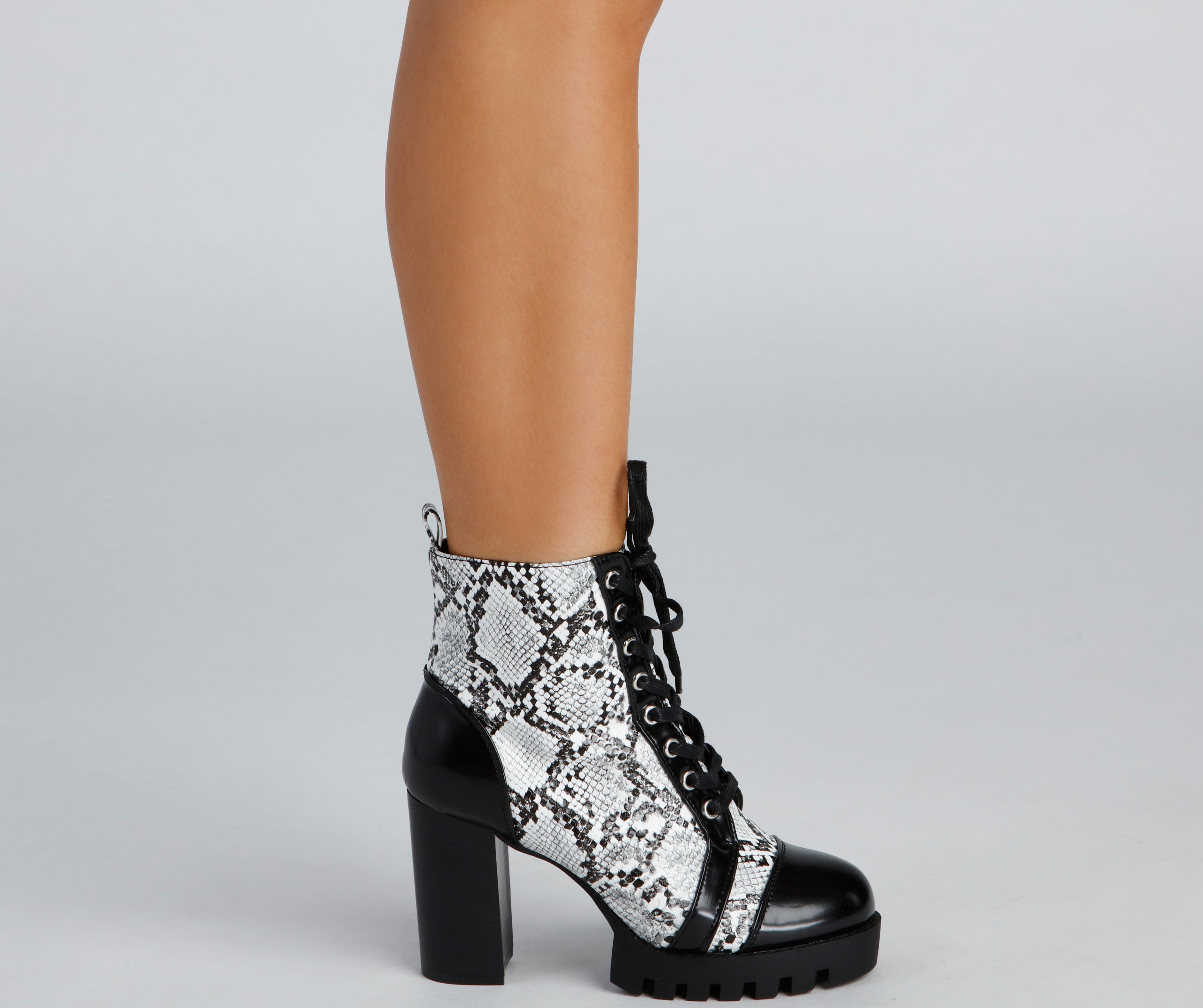 Sassy Steps Snake Print Booties - Image 3