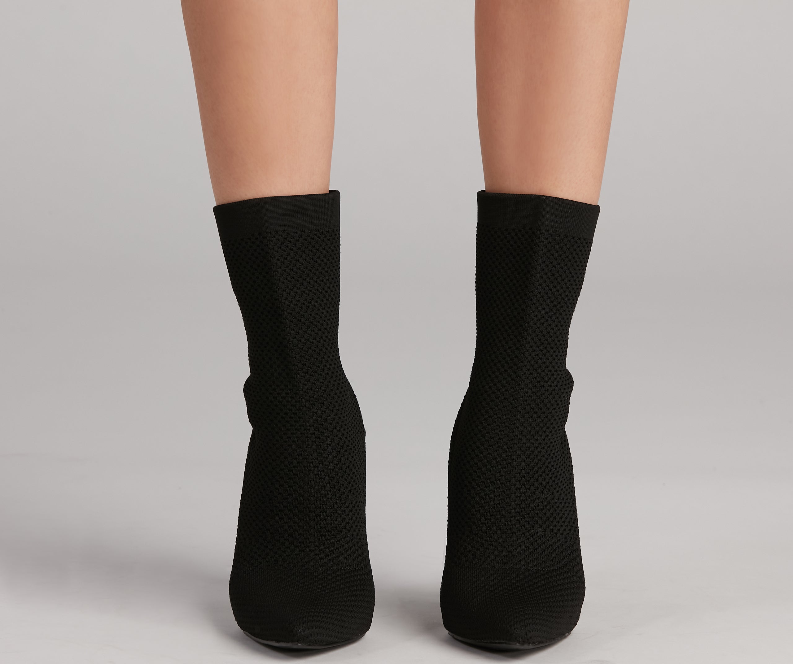 Major Strut Knit Stiletto Booties - Image 2