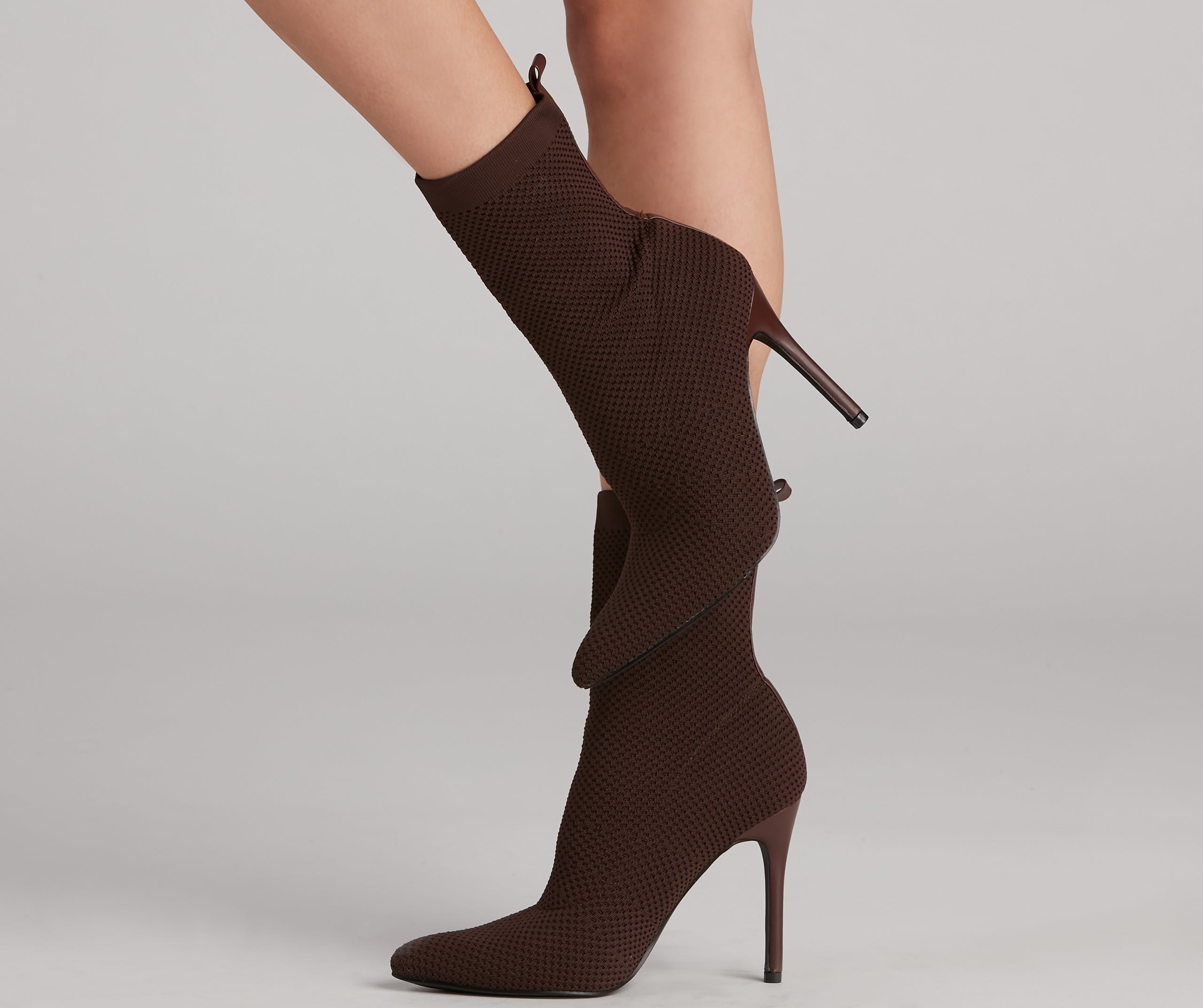 Major Strut Knit Stiletto Booties - Image 13