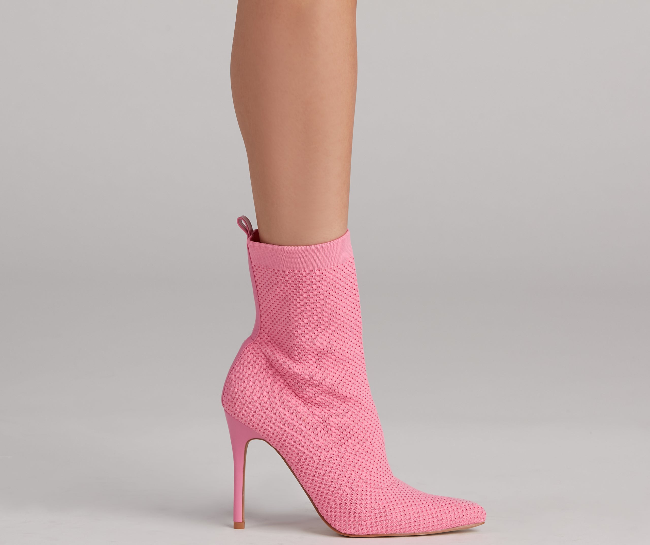 Major Strut Knit Stiletto Booties - Image 11