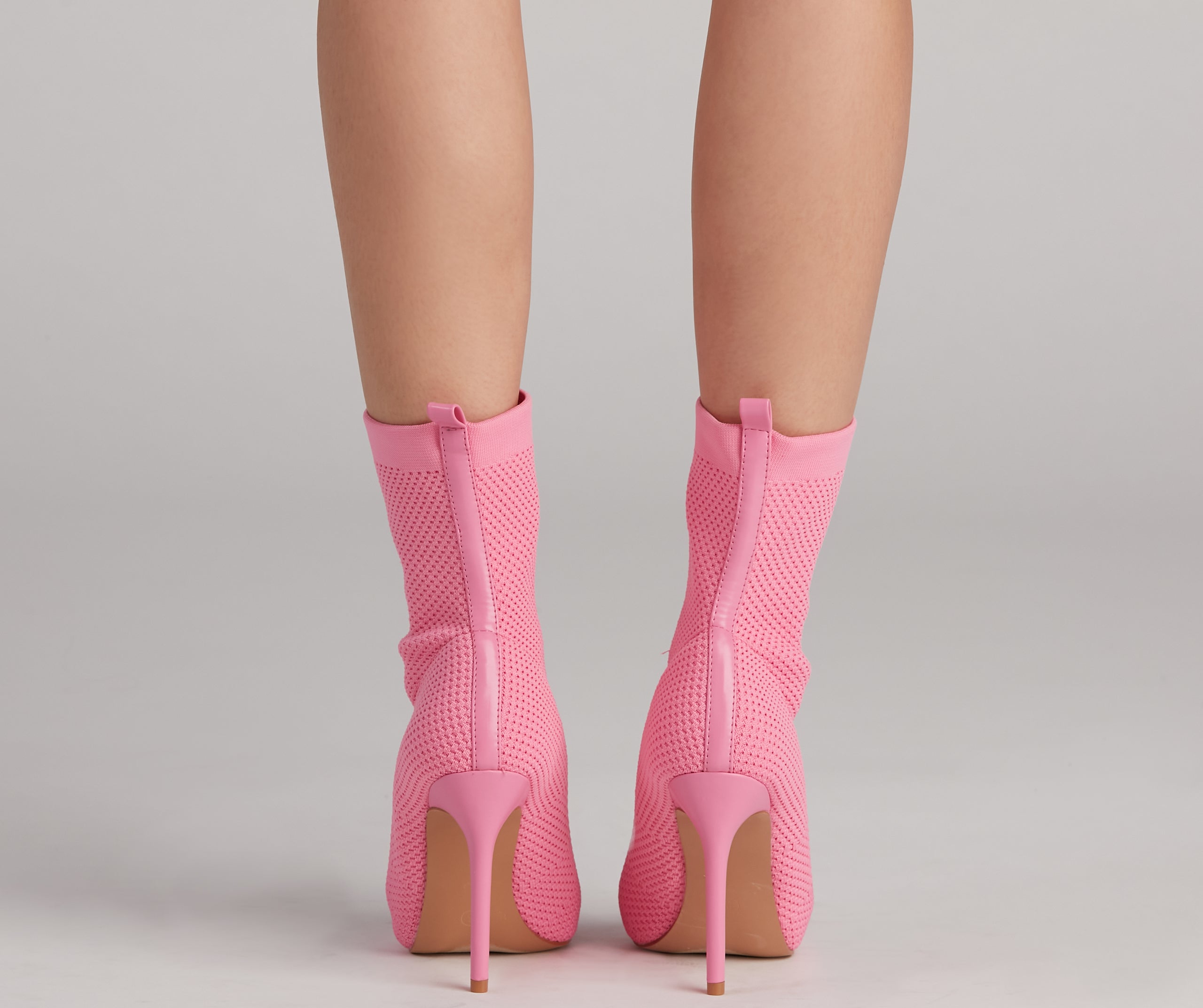 Major Strut Knit Stiletto Booties - Image 12