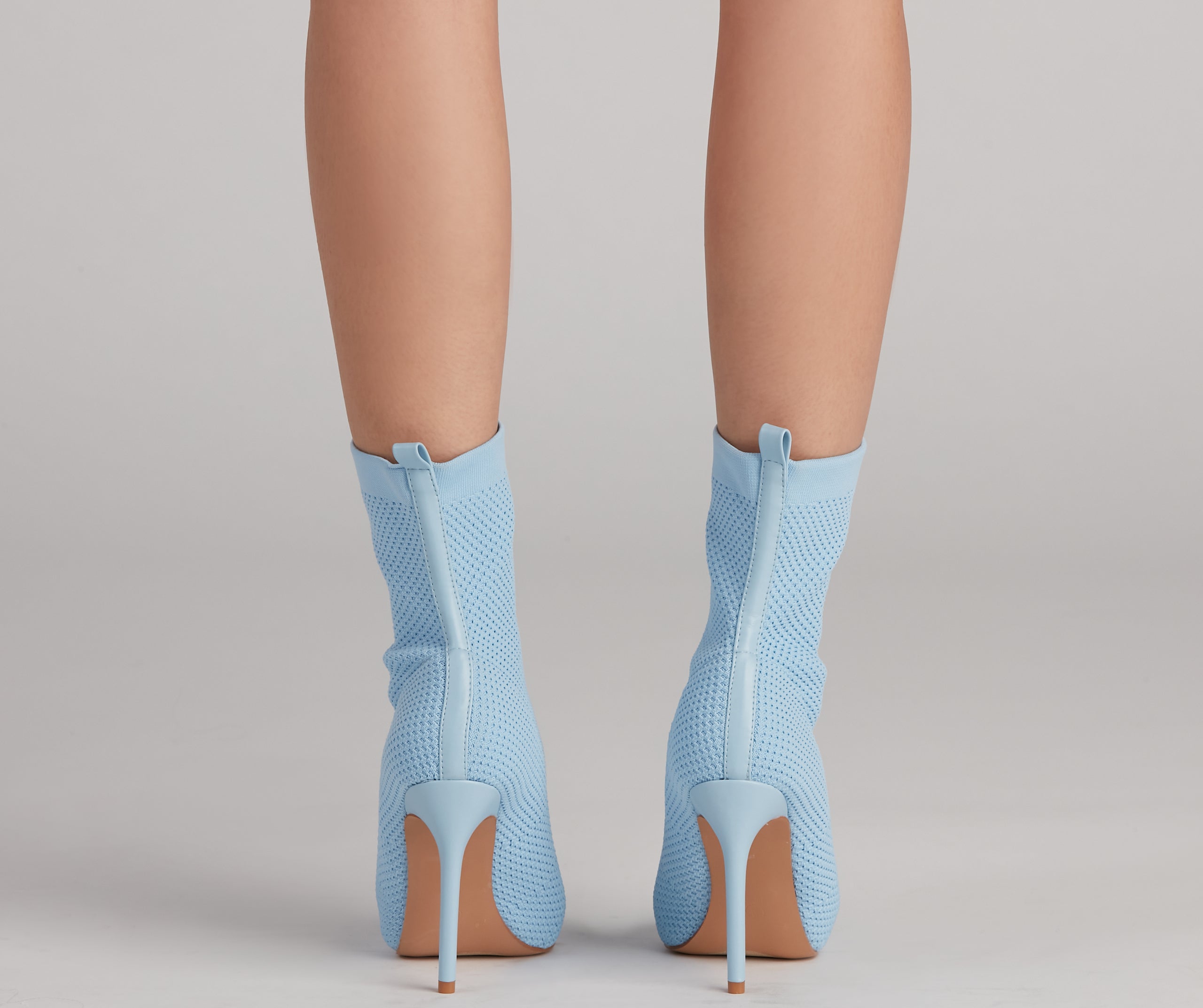 Major Strut Knit Stiletto Booties - Image 8