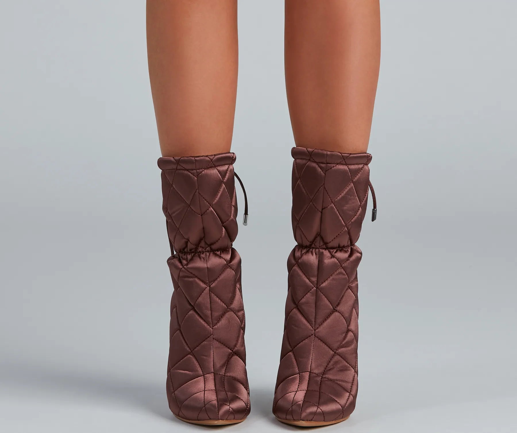Quilted Beauty Scrunch Stiletto Booties - Image 15
