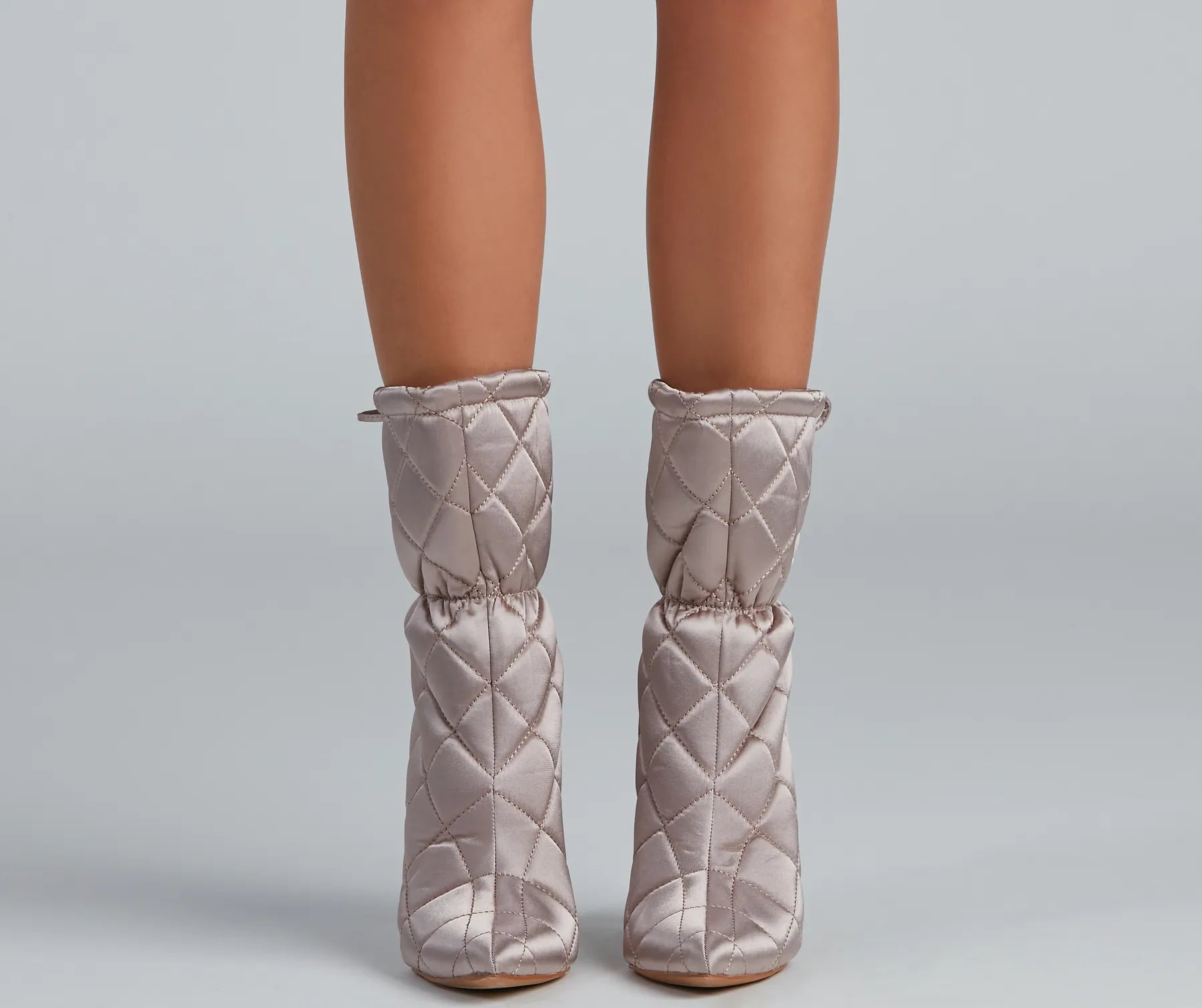 Quilted Beauty Scrunch Stiletto Booties - Image 10