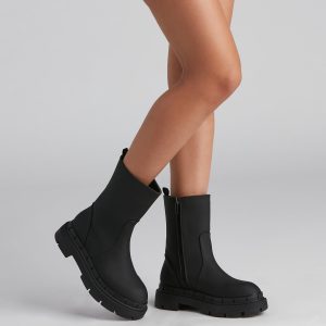 She's Trendy Lug Sole Boots