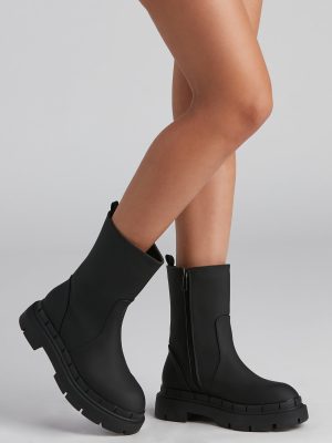 She's Trendy Lug Sole Boots