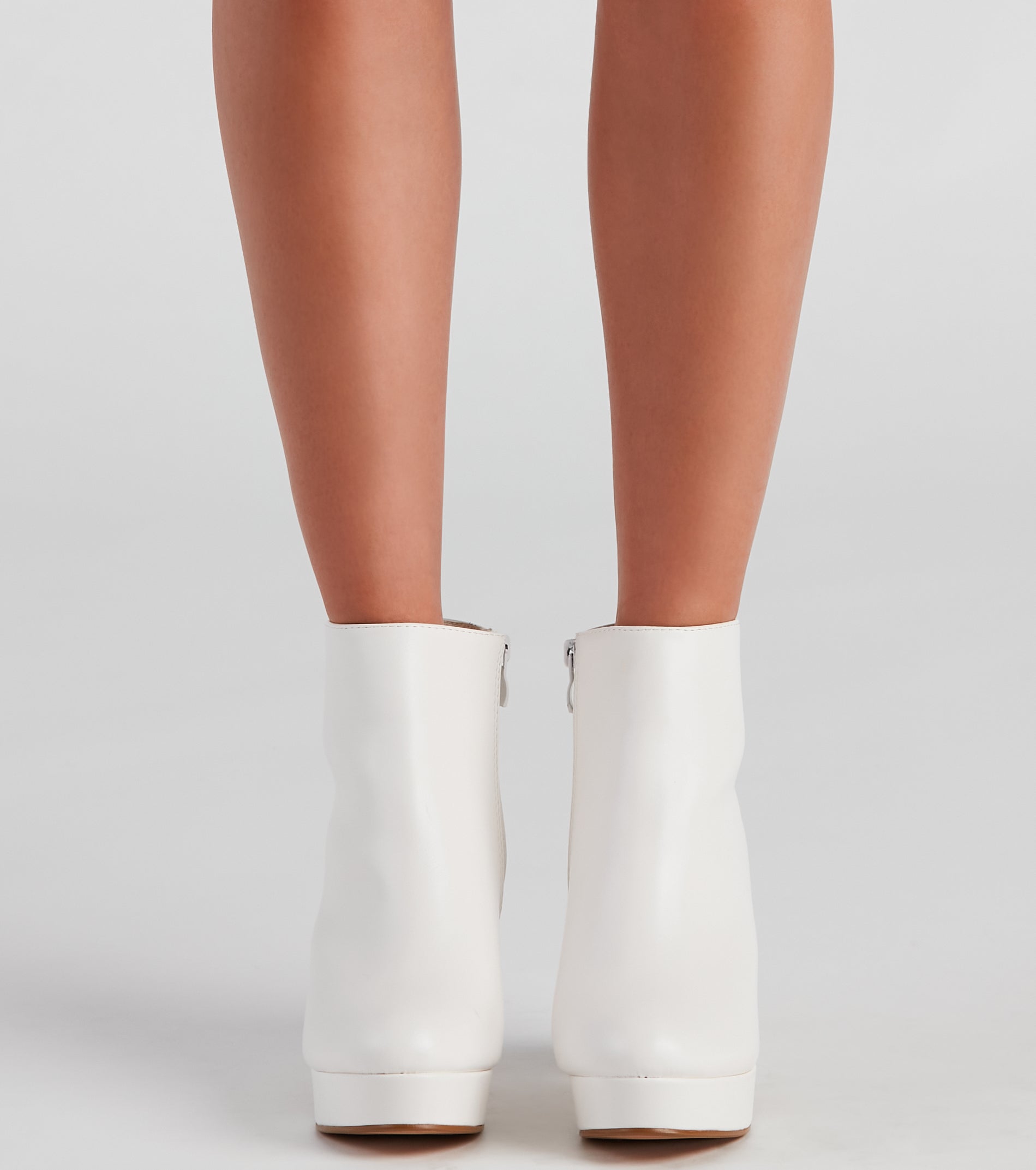 Fashion Strut Faux Leather Platform Booties - Image 2