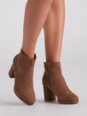 Autumn Perfection Faux Suede Booties
