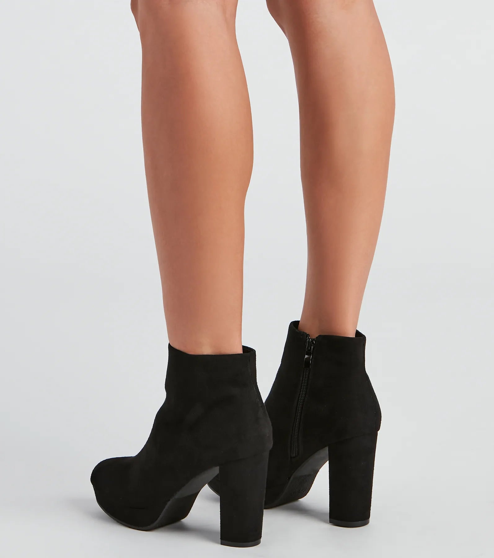 Sleek Ambition Faux Suede Booties - Image 4