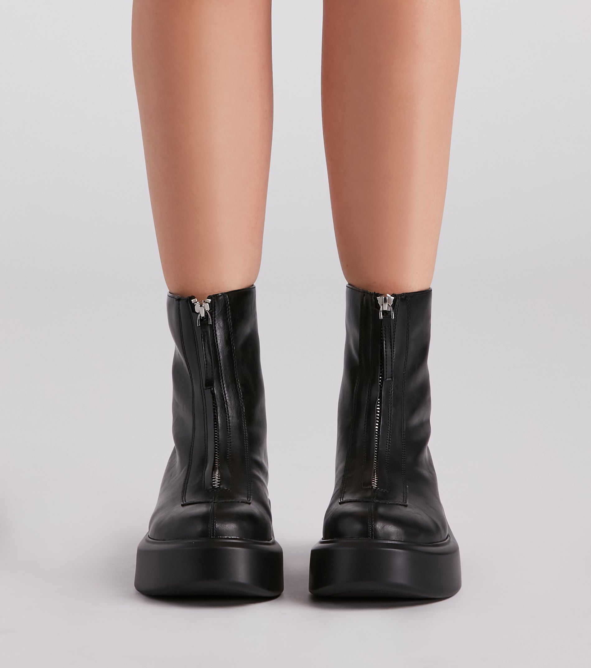 Add Some Edge Zip-Up Platform Booties - Image 2