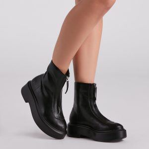 Add Some Edge Zip-Up Platform Booties