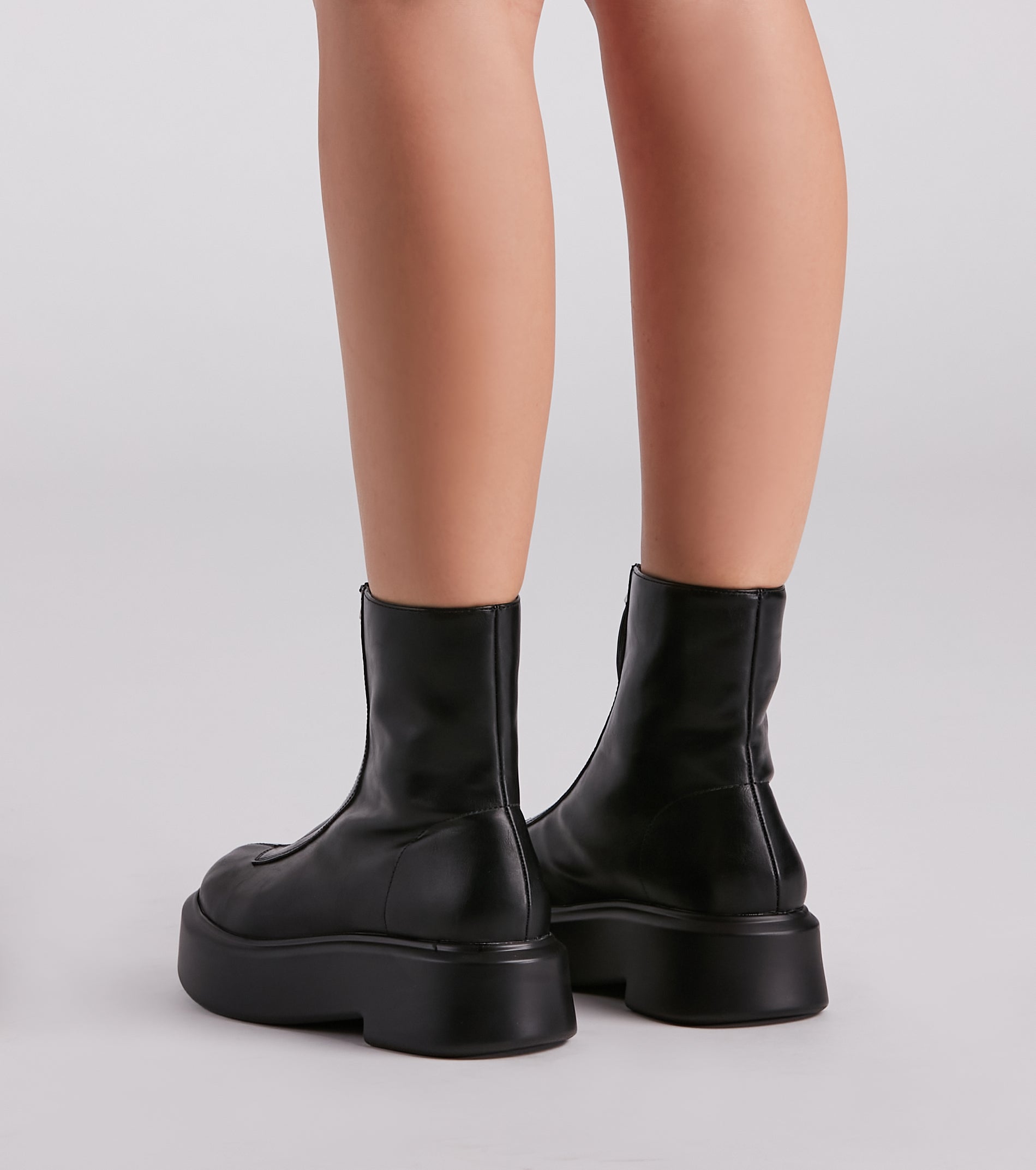 Add Some Edge Zip-Up Platform Booties - Image 4