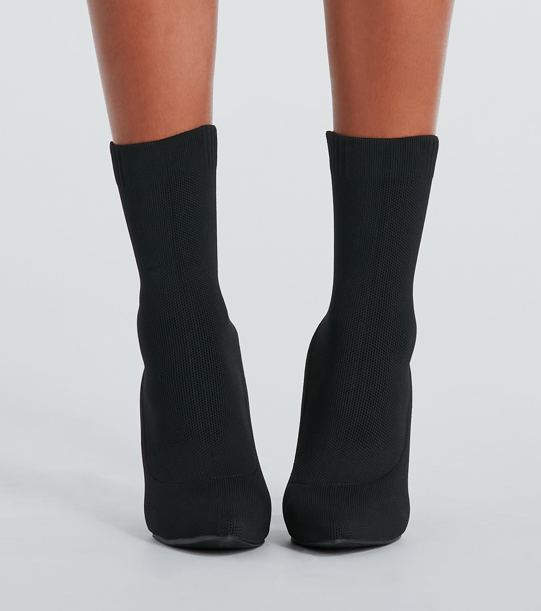 Style Points Knit Block Heel Booties - Image 2