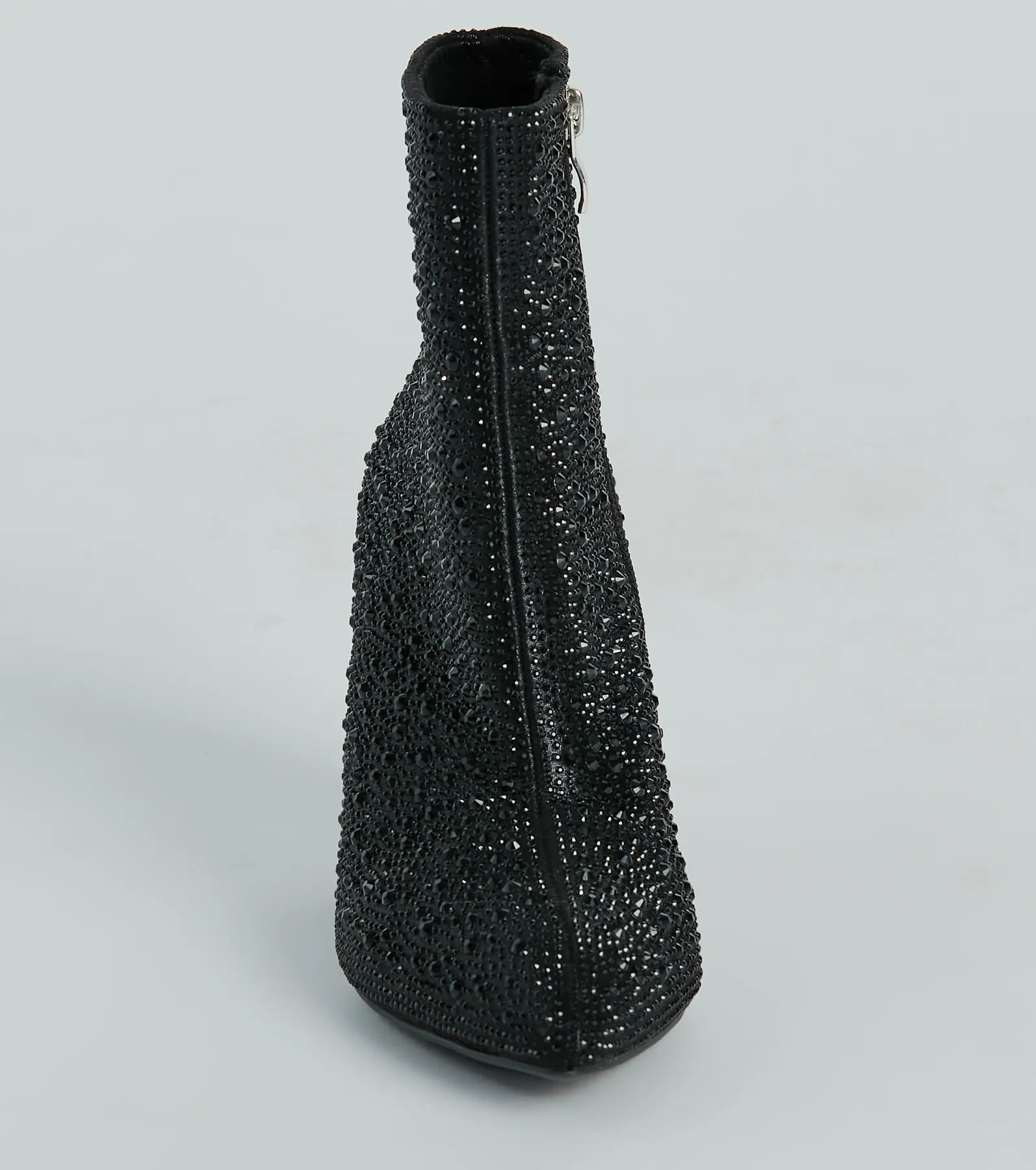 Sparkle Mode Rhinestone Block Heel Ankle Boots - Image 3