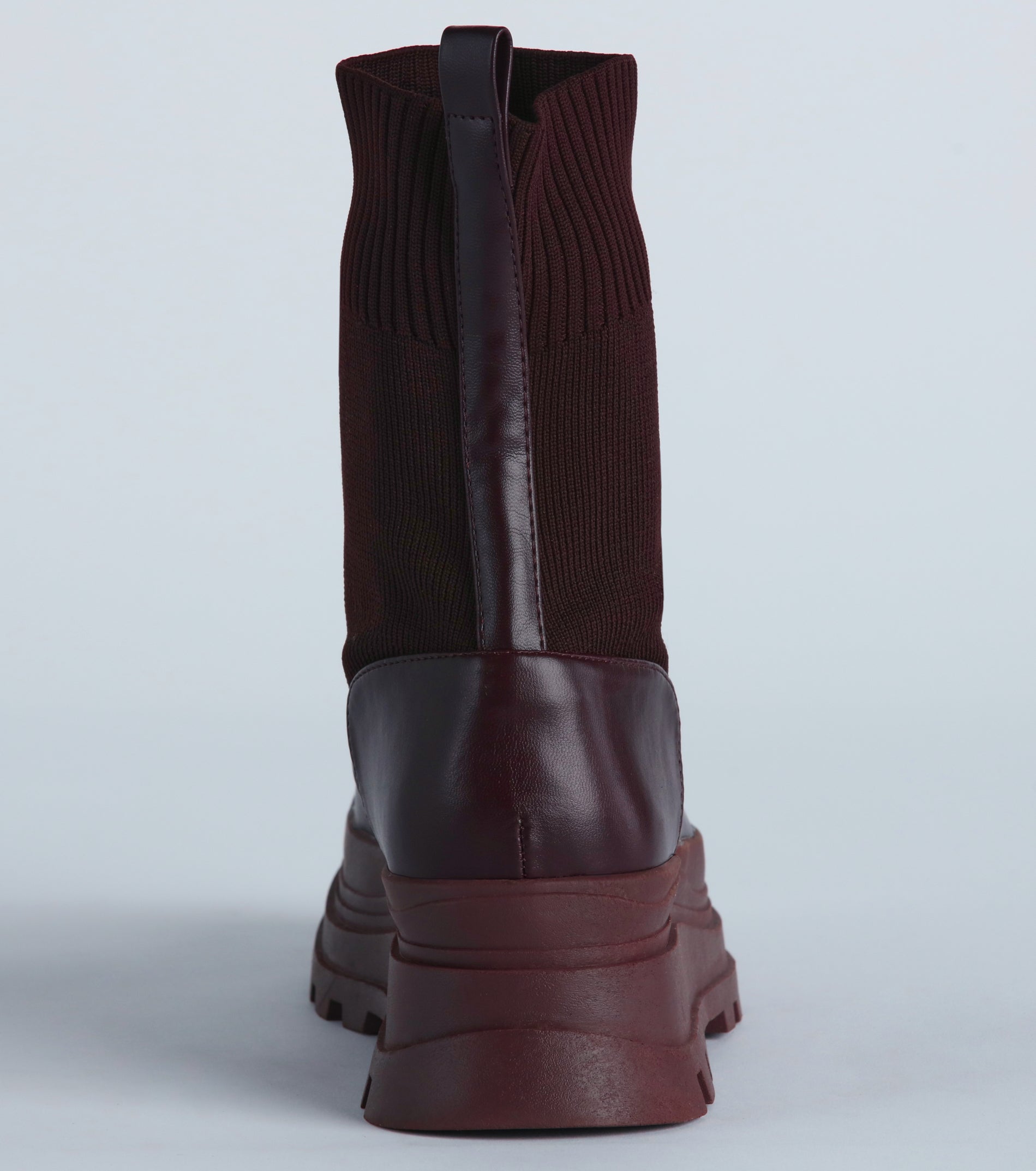 On My Command Faux Leather Knit Combat Booties - Image 8