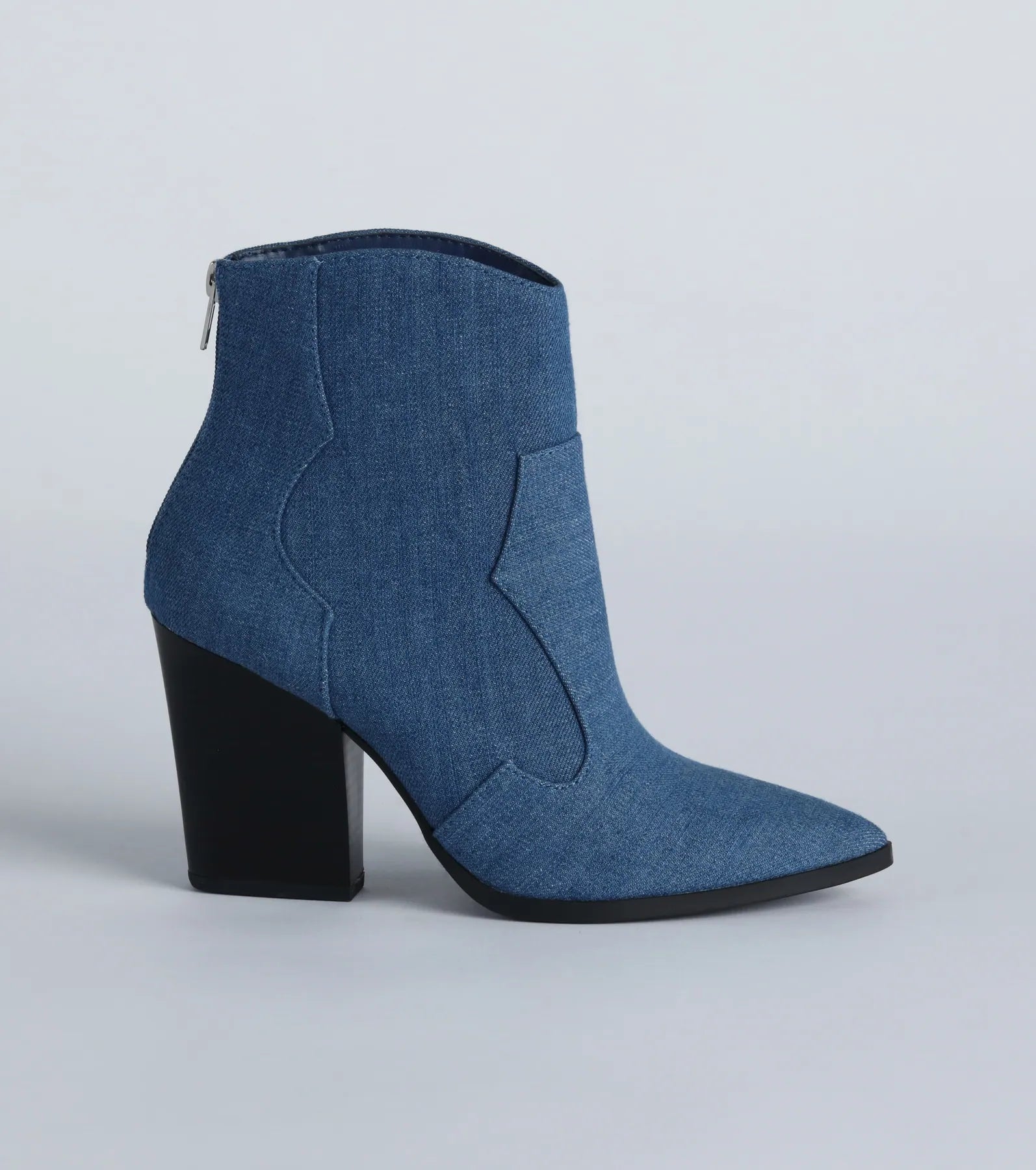 Country Nights Denim Western Booties - Image 2