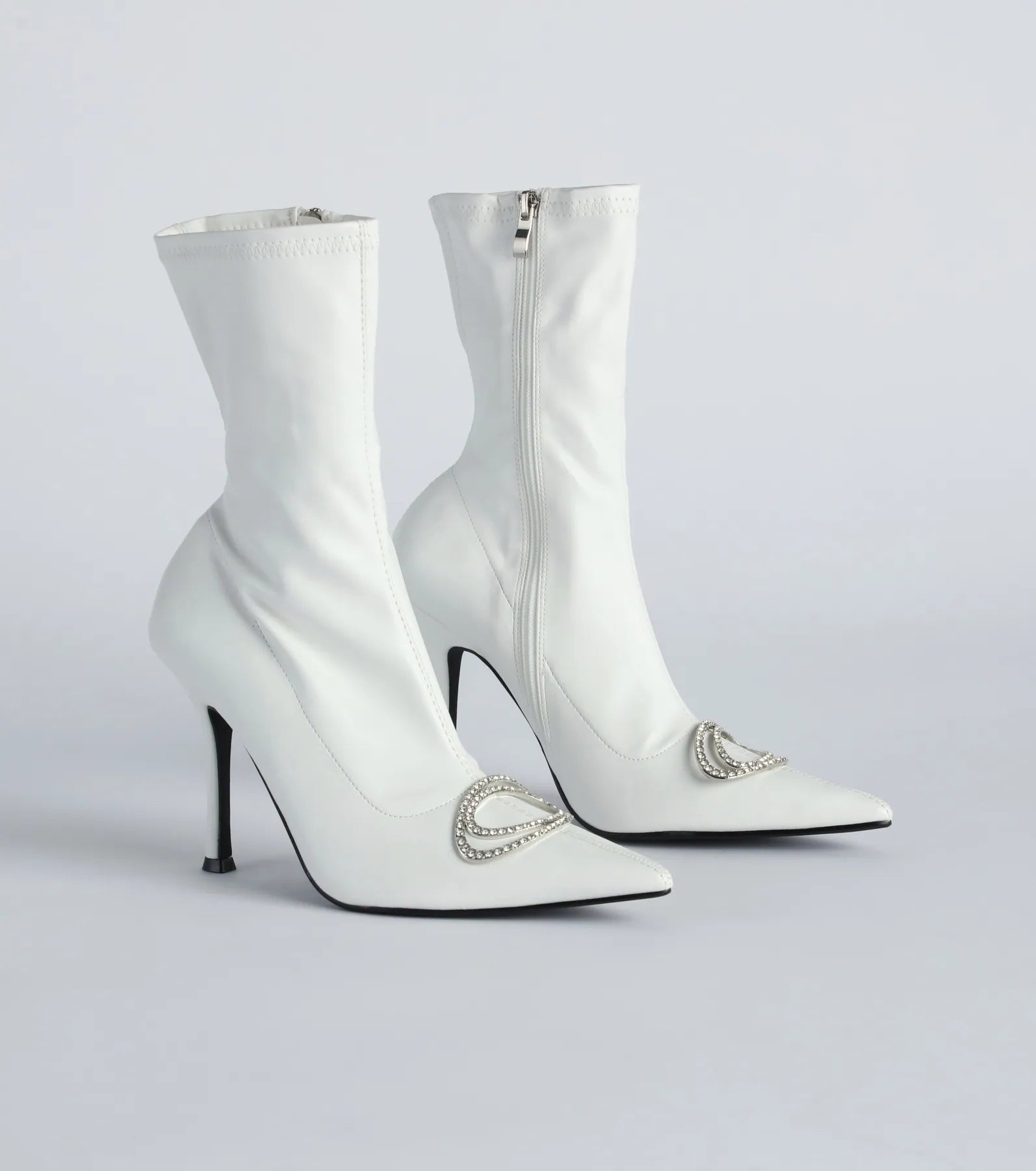Point Me To Chic Rhinestone Stiletto Booties - Image 5