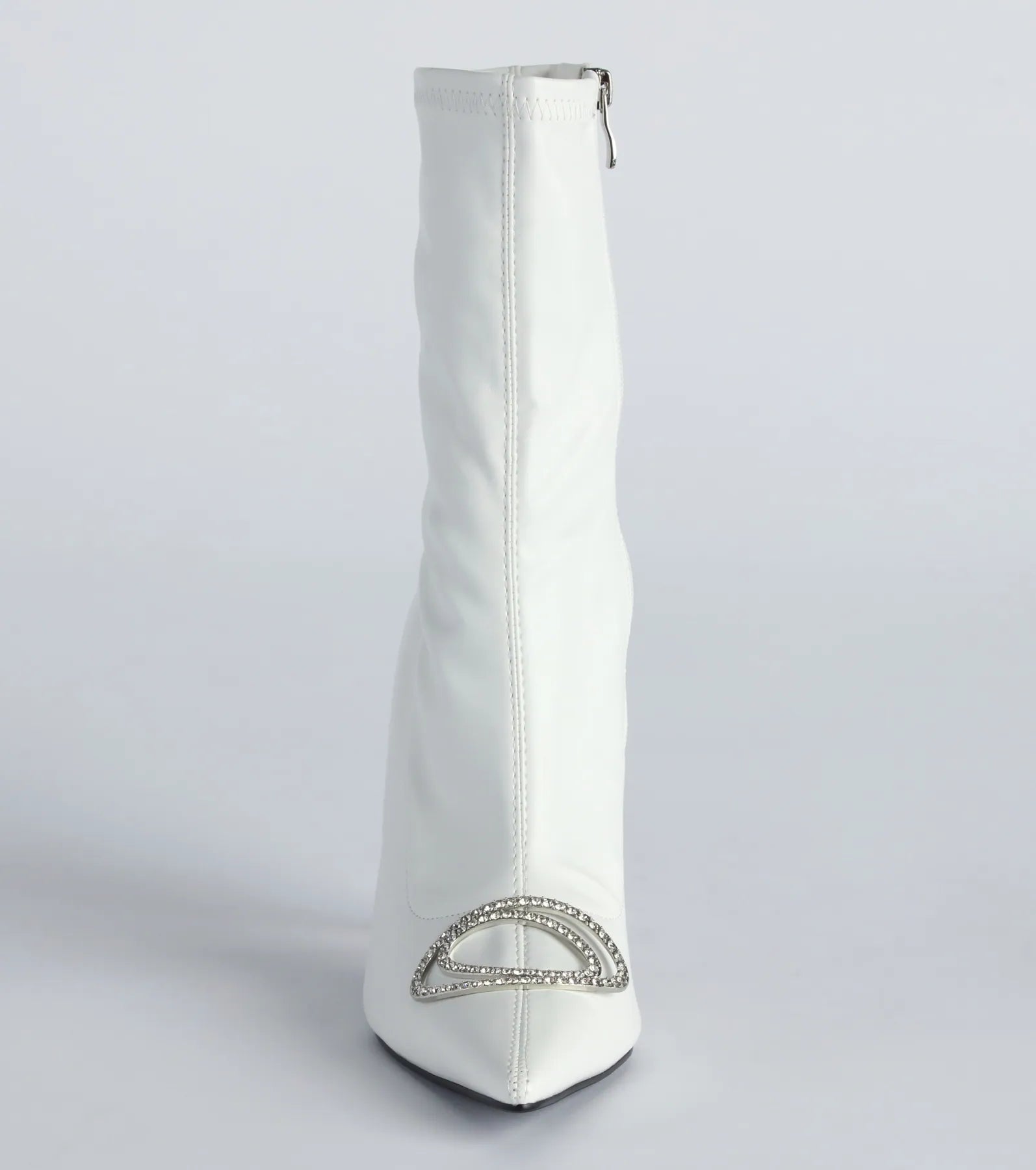 Point Me To Chic Rhinestone Stiletto Booties - Image 7