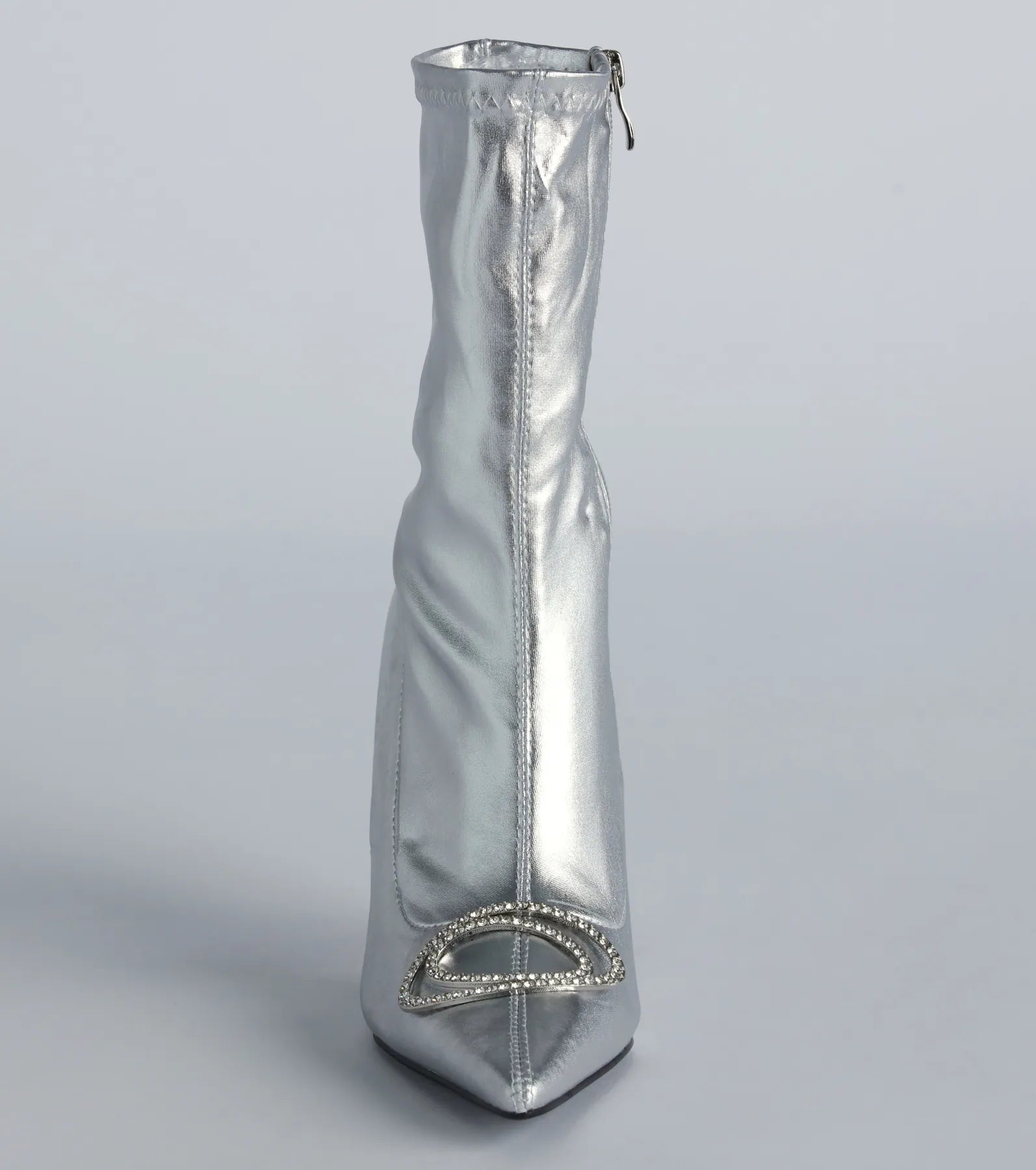 Point Me To Chic Rhinestone Stiletto Booties - Image 3