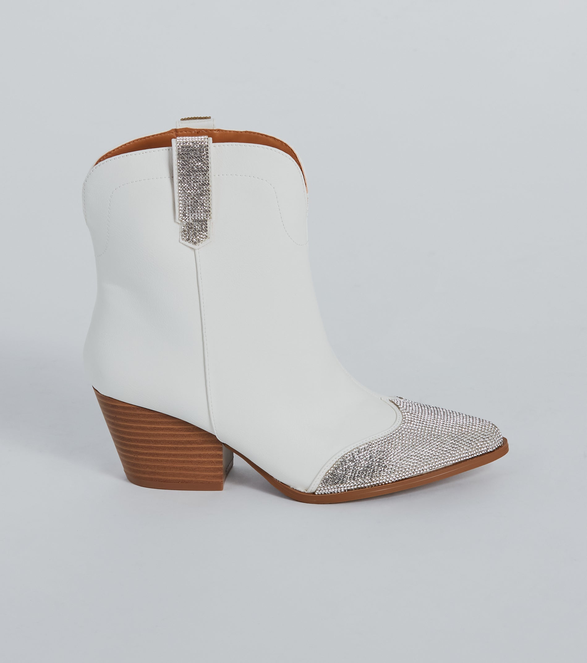 Sparkle Time Rhinestone Western Ankle Booties - Image 2