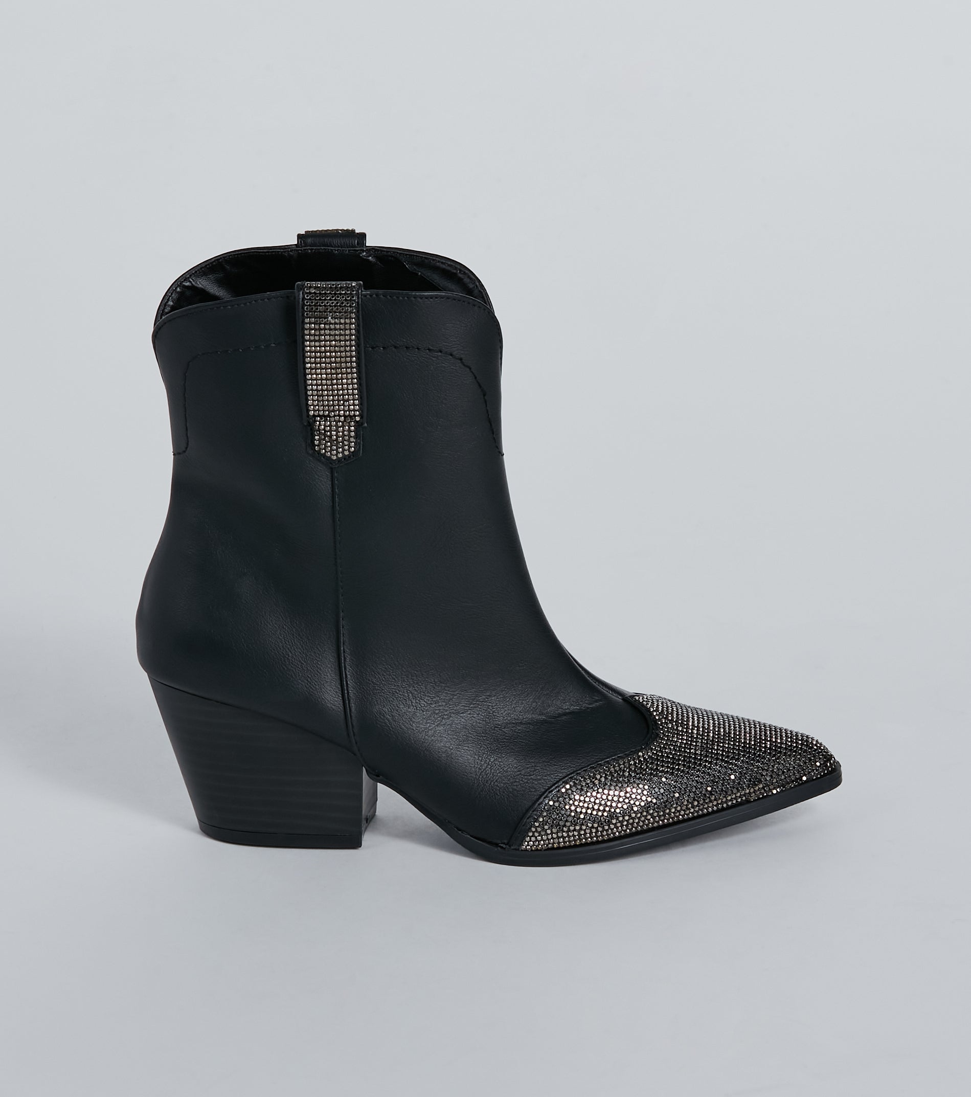 Sparkle Time Rhinestone Western Ankle Booties - Image 6