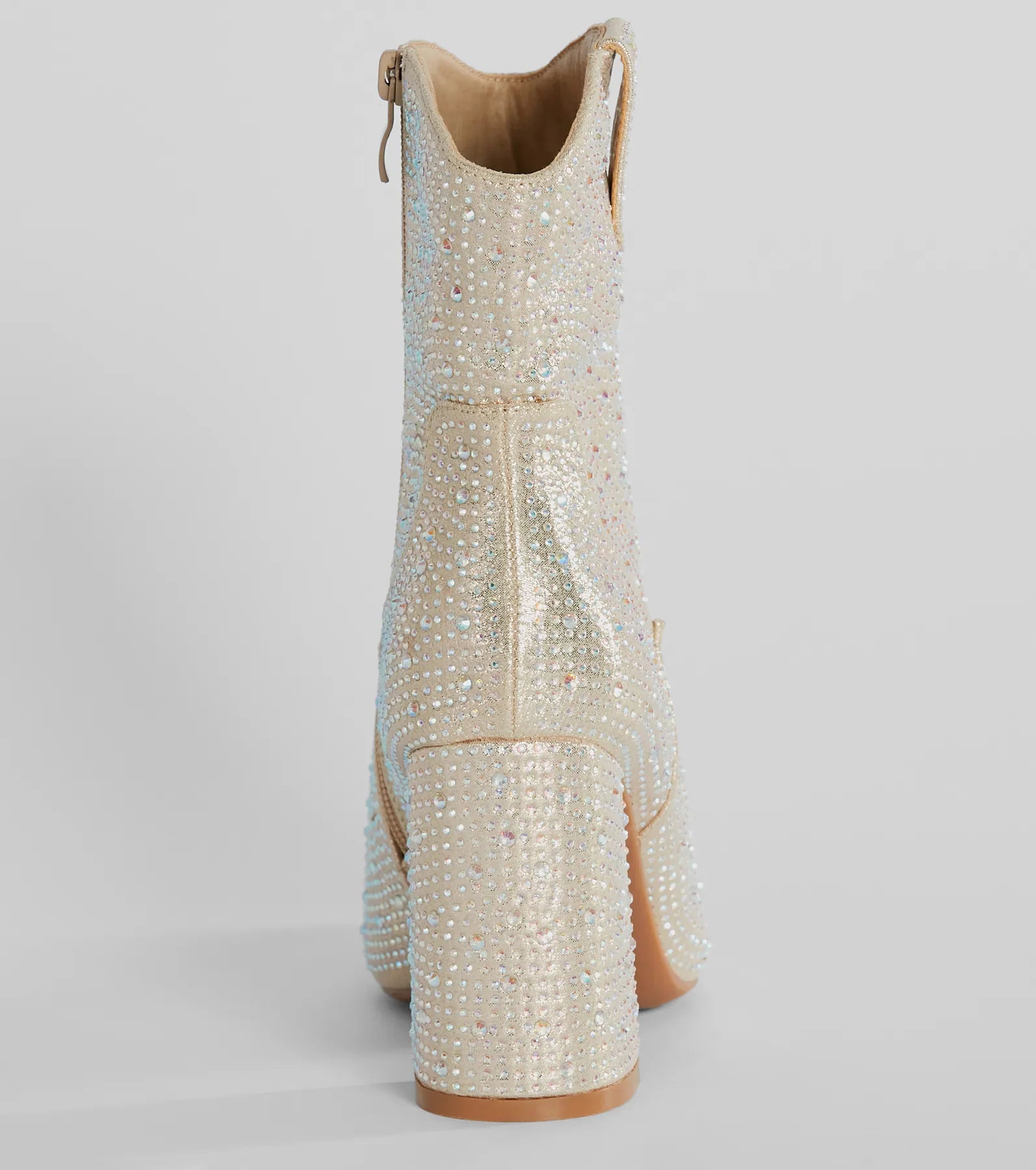 Fabulous Star Rhinestone Metallic Western Booties - Image 4