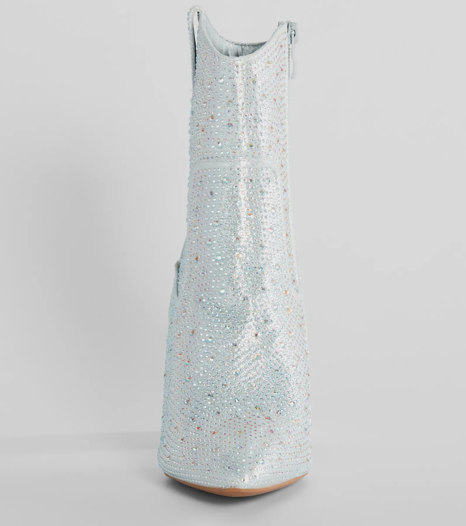 Fabulous Star Rhinestone Metallic Western Booties - Image 7