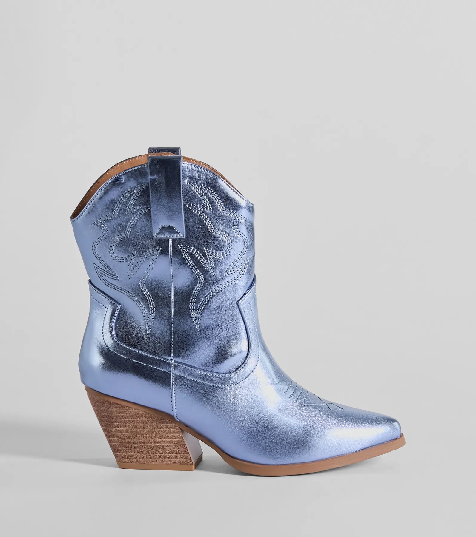 Glow Up Cowgirl Metallic Booties - Image 2
