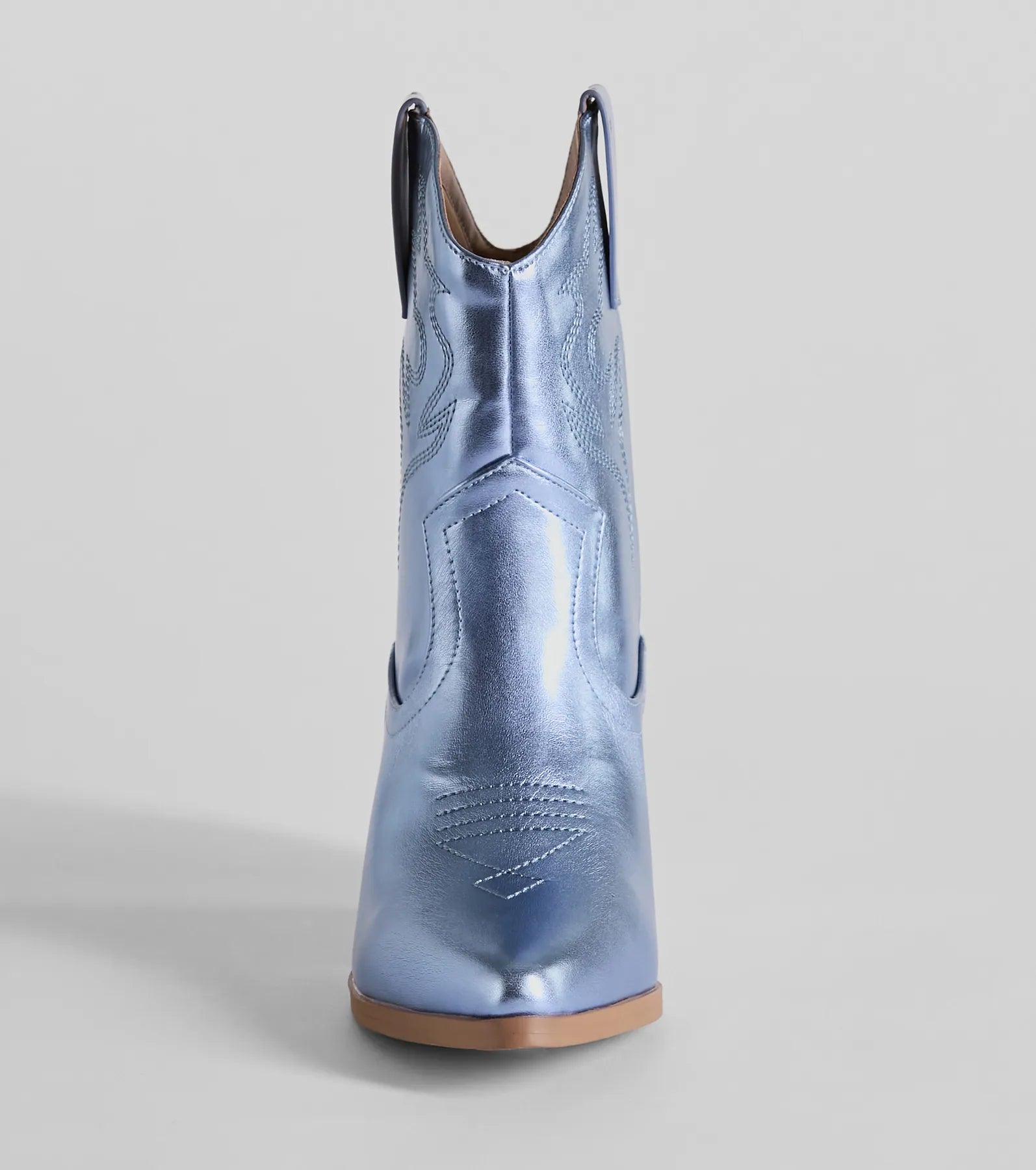 Glow Up Cowgirl Metallic Booties - Image 3