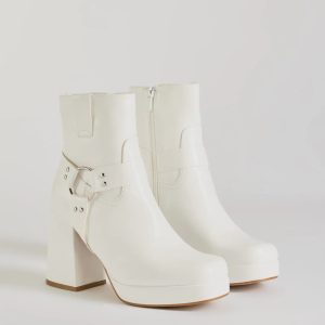 Hot Girl Walk Moto Block Heel Platform Booties