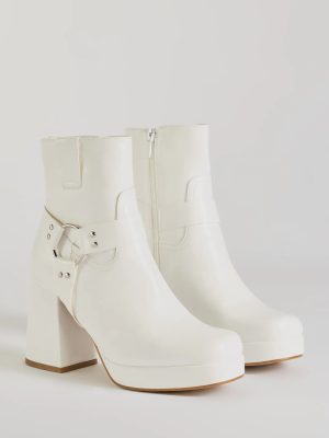 Hot Girl Walk Moto Block Heel Platform Booties