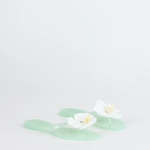 On Vacay Flower Strap Jelly Sandals