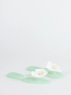 On Vacay Flower Strap Jelly Sandals
