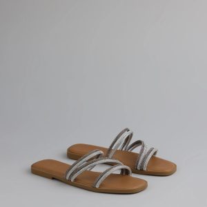 Sparkling Delight Rhinestone Strappy Sandals