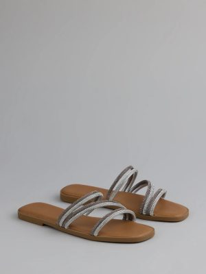 Sparkling Delight Rhinestone Strappy Sandals