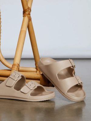 On Trend Double Buckle Sandals
