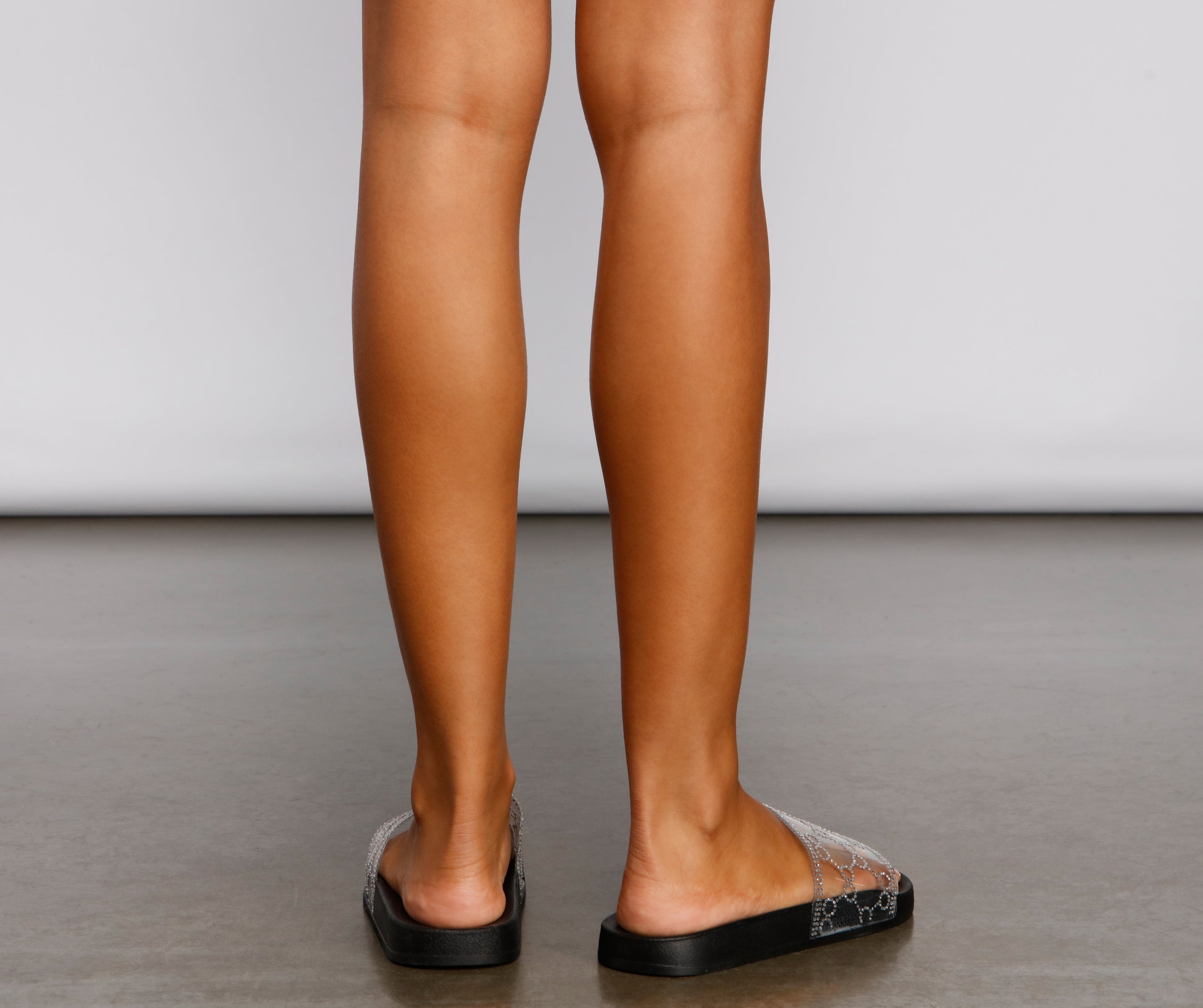 Pool Party Rhinestone PVC Slides - Image 5