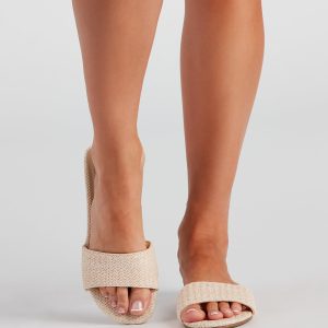 Summer Stroll Woven Slide Sandals