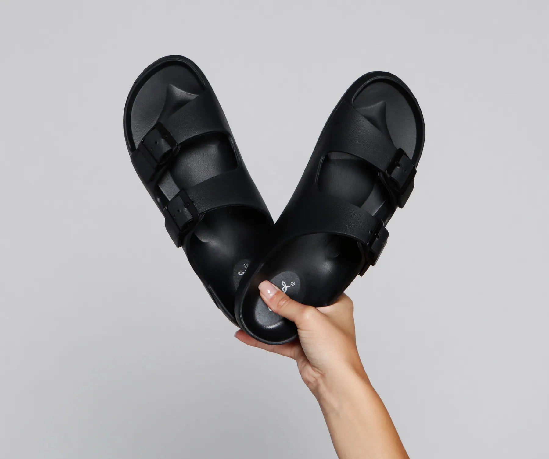 On Trend Double Buckle Sandals - Image 10