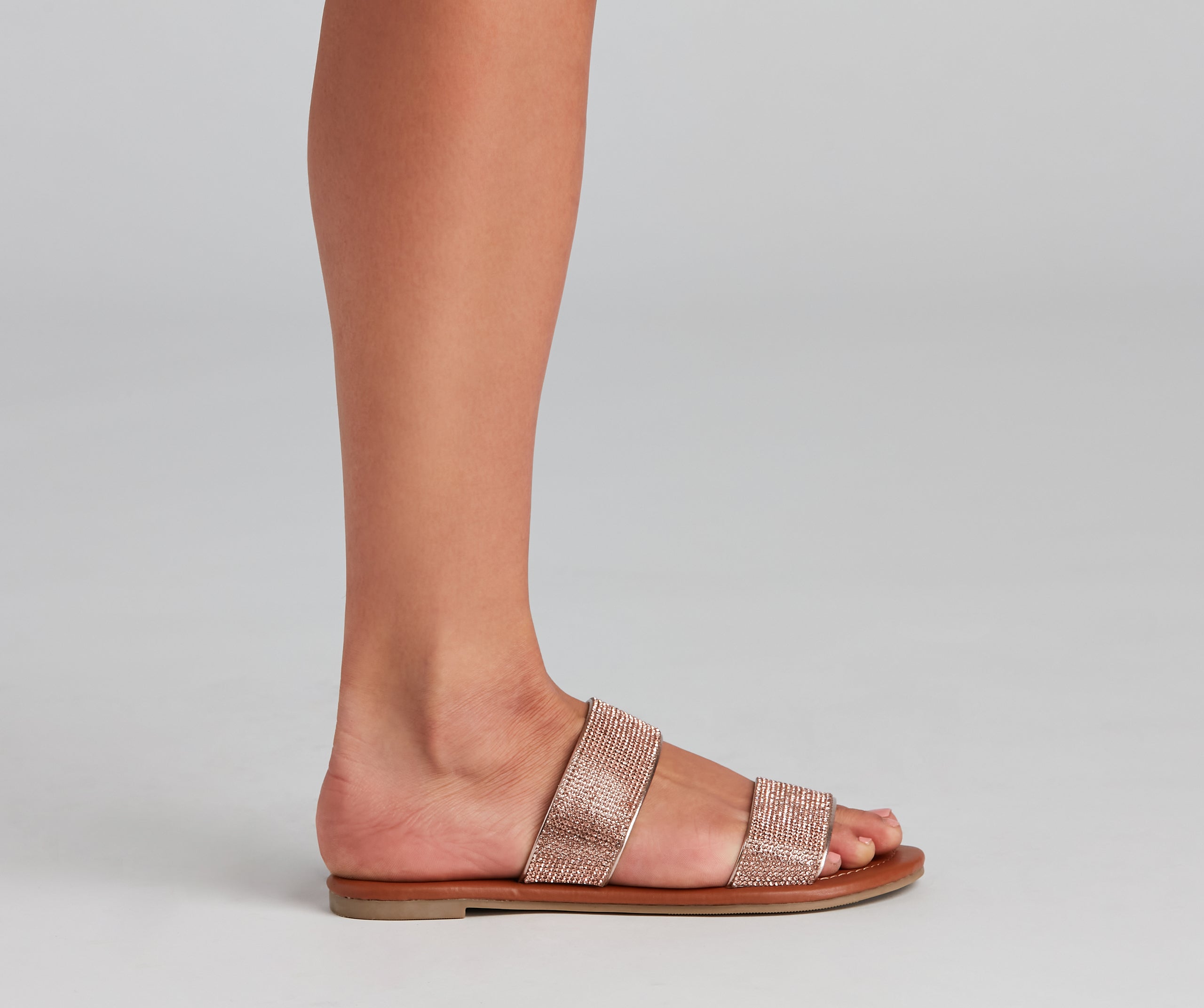 Eyes On Glam Rhinestone Strap Sandals - Image 7