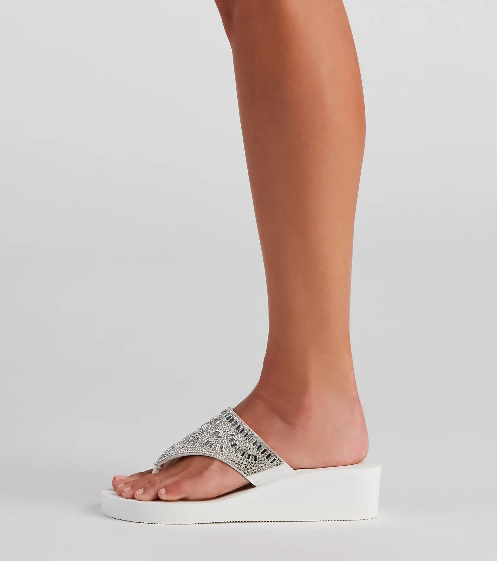 Standout In Glam Thong Wedge Sandals - Image 3