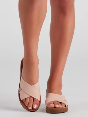 Cross My Mind Comfort Slide Sandals