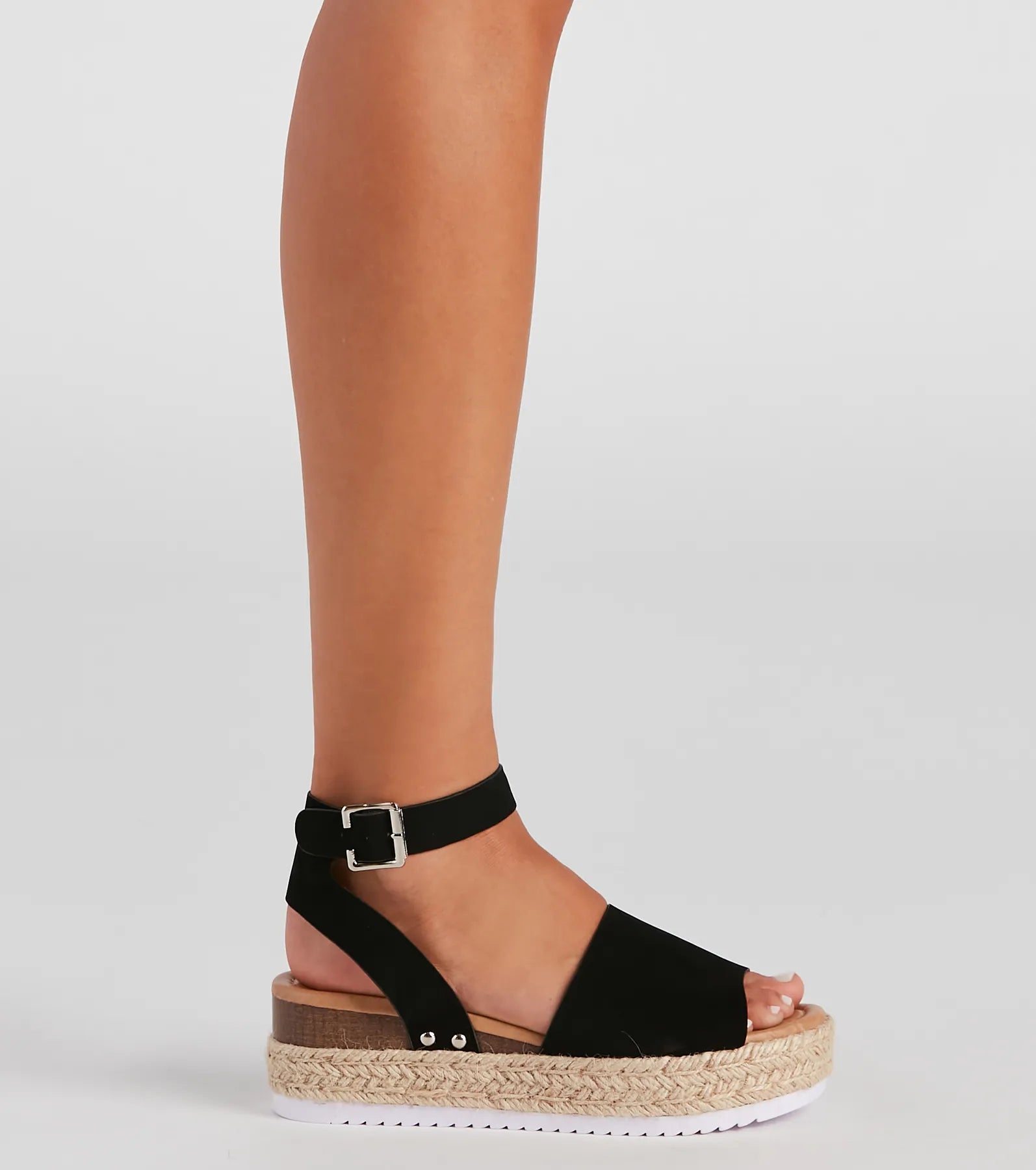 Effortless Nubuck Espadrille Sandals - Image 3