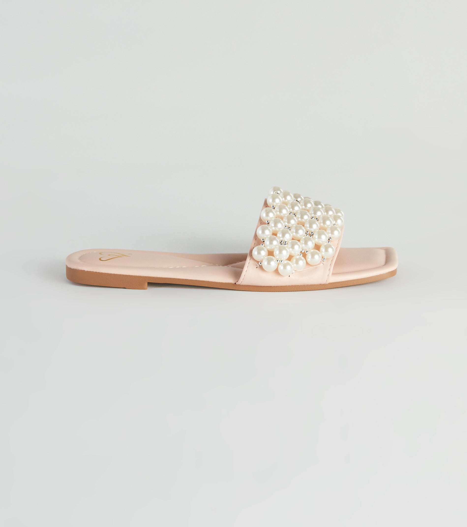 Hidden Treasure Faux Pearl Slide Sandals - Image 2
