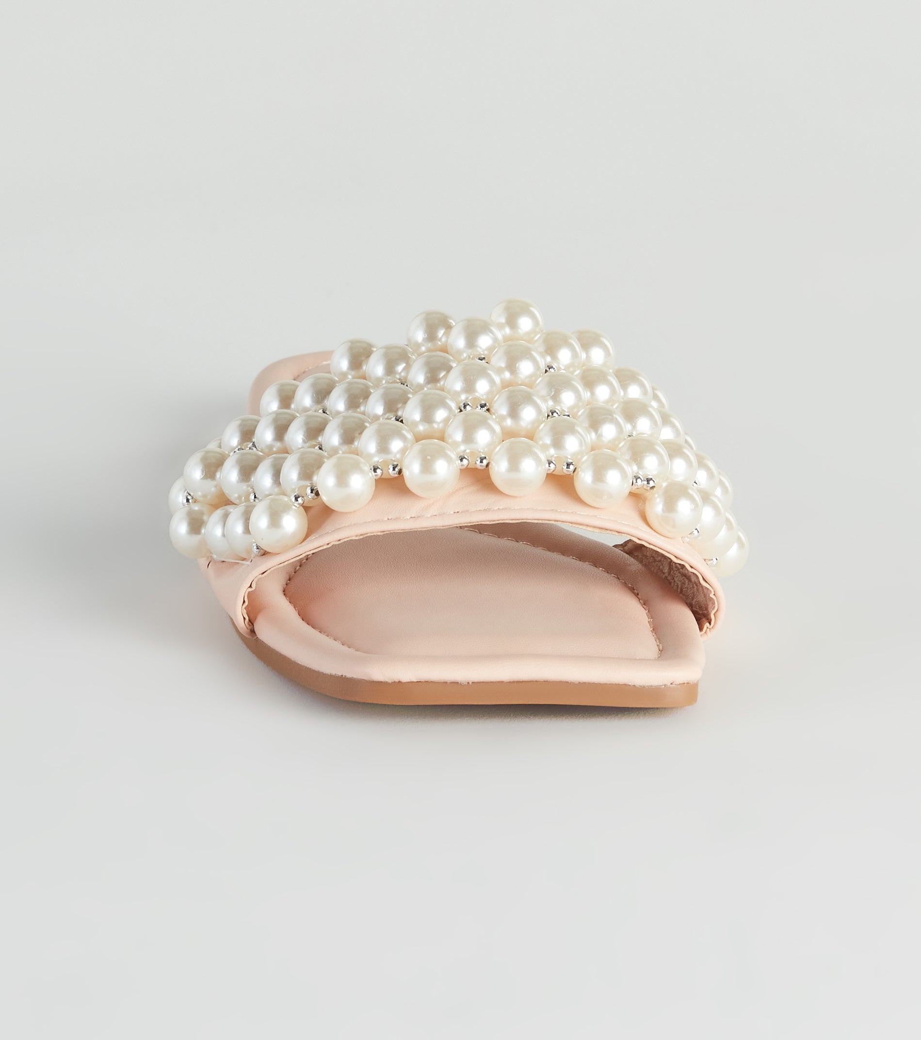Hidden Treasure Faux Pearl Slide Sandals - Image 3