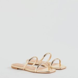 All Time Favorite Strappy Metallic Flat Sandals